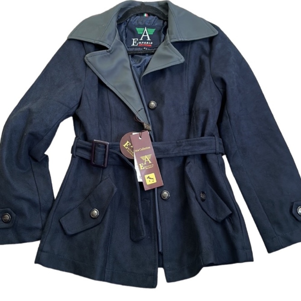 A Emporio colleizoni navy coat size medium new